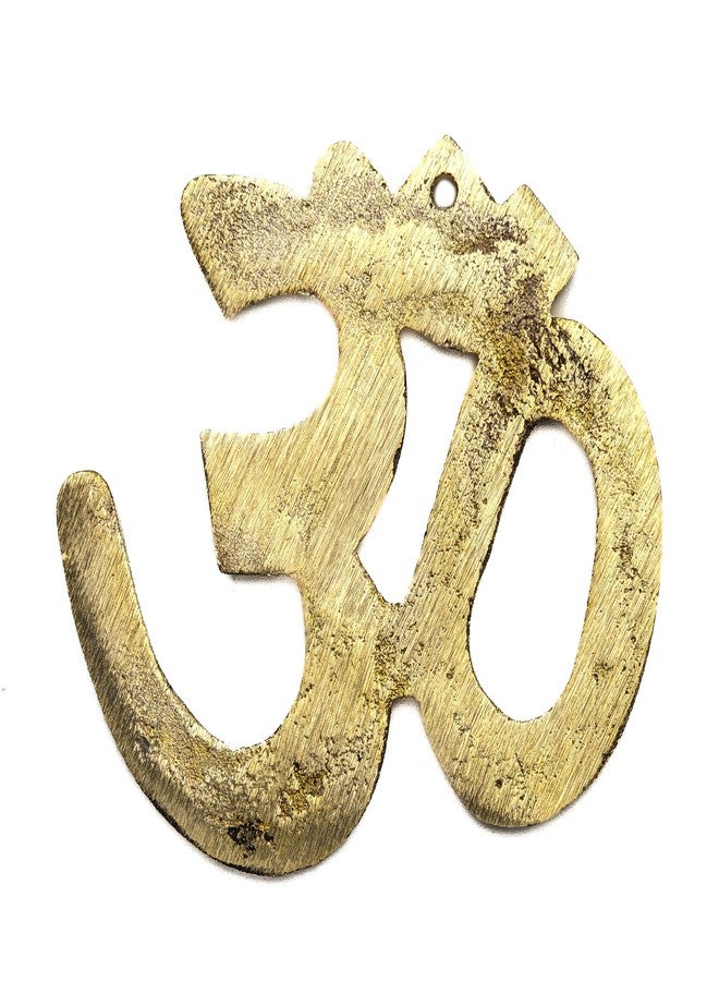 Plus Value رمز أوم النحاسي المعلق على الحائط من بلس فاليو، علاجات فاستو للمنزل والمكتب وديكور المدخل الرئيسي - رموز دينية مباركة لجلب الحظ السعيد، تماثيل بوجا، إيجابية (3 بوصات) - Image 2